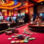 Experience the excitement of Lc88 with colorful casino chips and cards on a luxurious gaming table.