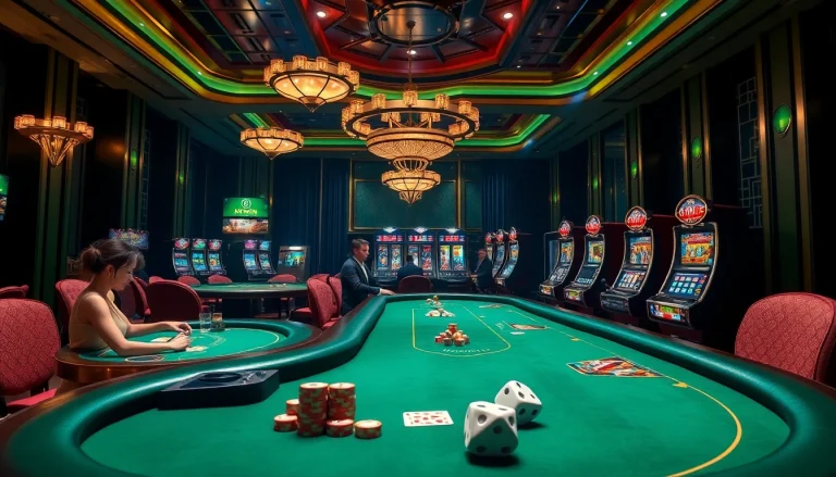 Engage with thrilling casino gaming at https://kkwin.co.com/ featuring elegant tables and vibrant lights.
