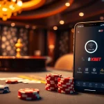 Exciting casino atmosphere while downloading the tải app 8xbet on a smartphone.