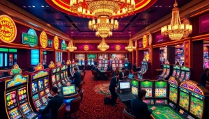 Aksi kasino yang mendebarkan menampilkan slot deposit pulsa tanpa potongan di tengah kegembiraan roulette dan poker.