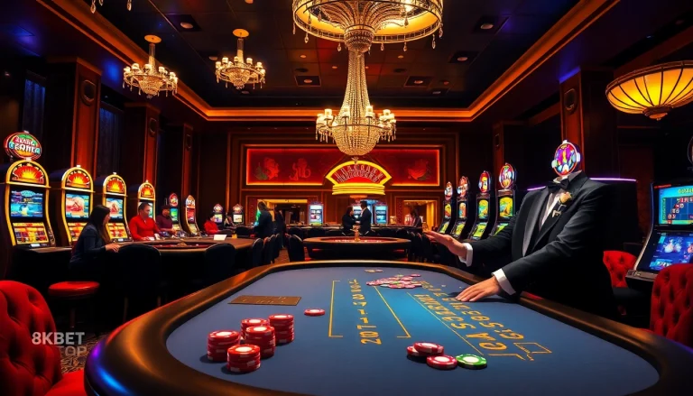Play to win big with 8kbet top at a luxurious casino with poker and roulette.