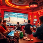 Exciting gaming environment at dagawin.live featuring live cockfighting matches and casino games.