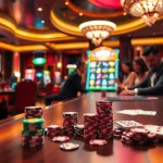 Experience the thrill of f789 as players engage in an exciting casino game with vibrant poker chips.