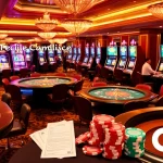 Engaged players enjoying a thrilling experience at Go8 casino games, featuring roulette, poker, and vibrant slot machines.