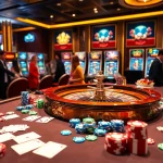 Experience the excitement of nk88-zeno.top at a luxurious casino table with vibrant poker chips.