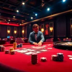 MANCLUB players engaging at a luxurious casino table, showcasing gambling excitement.