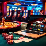 Bets being placed on loto188.gb.net with a vibrant casino atmosphere featuring roulette and poker.