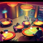 Experience the luxury of SUNWIN gaming with vibrant casino scenes and engaging players.