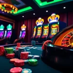 Experience the excitement of GG88.com through a vibrant casino scene with poker and slot machines.