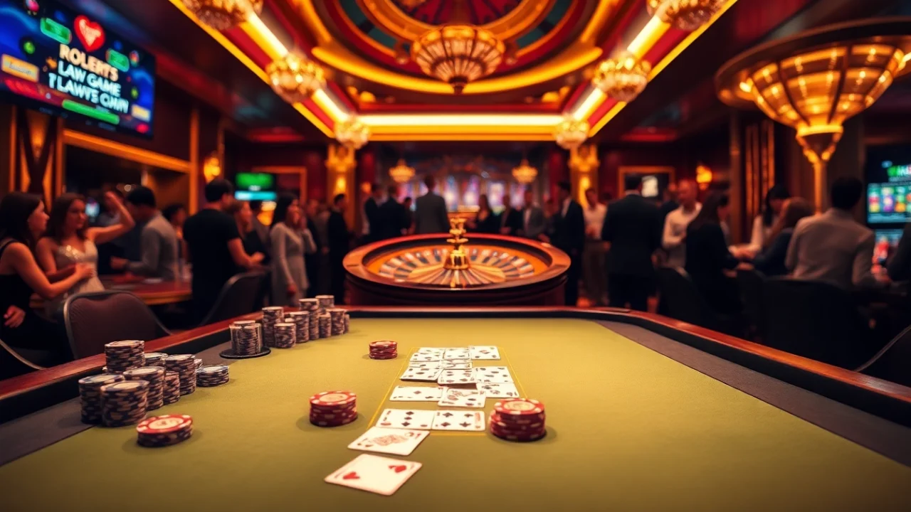 Engage with S8 gaming table action surrounded by poker chips and cards.