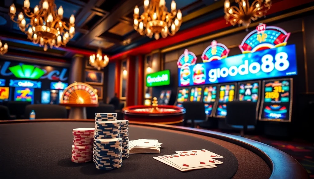 Experience winning strategies with good88 at a luxurious casino table setting.