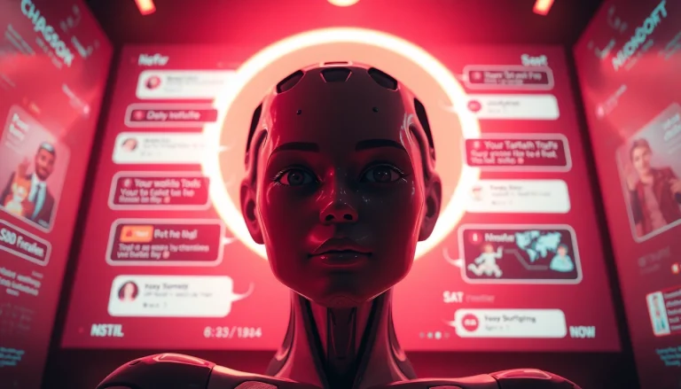 Engaging ai nsfw chat interface depicting vibrant digital interactions and immersive character dynamics.
