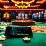 S8 mobile displayed on a poker table during an exciting casino gaming session.