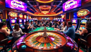 Experience strategic gameplay at luckywin's vibrant casino tables with thrilling action.