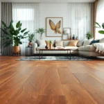 Discover quality lvp flooring near me in a stylish living room, showcasing rich textures and warm tones.