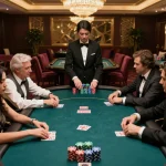Players actively engaging in an exciting poker game at 88aa, showcasing strategic gameplay in a luxurious setting.