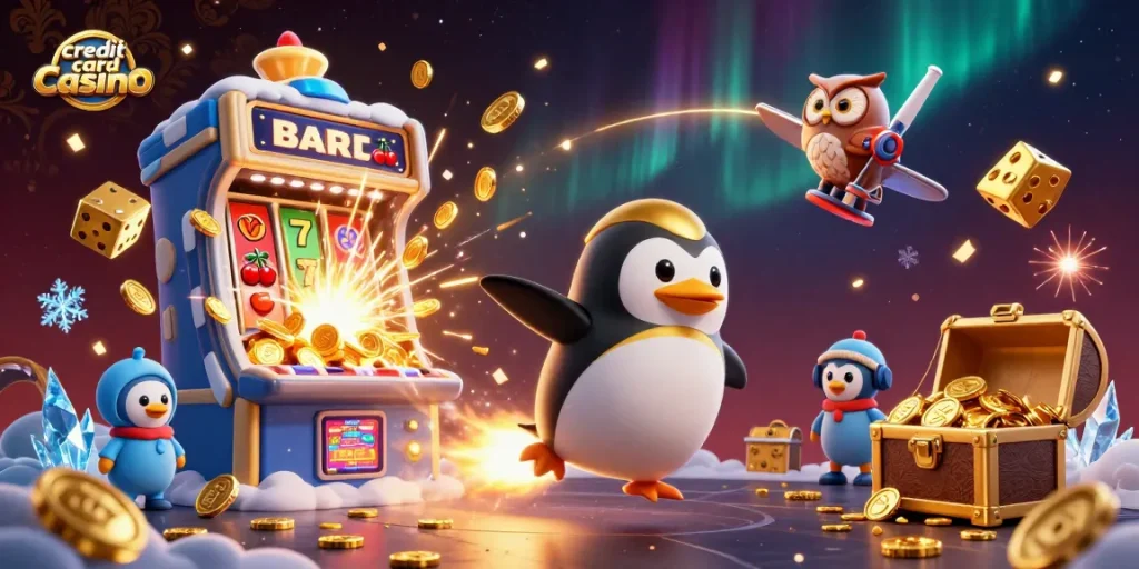 Experience thrilling gameplay at a credit card casino with a vibrant cosmic setting.'