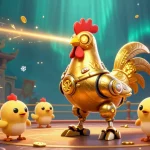 Experience the excitement of web sunwin in this vibrant 3D casino scene filled with dynamic characters and gold coins.
