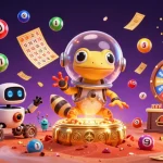 Engage with Keo nha cai 5 as the Martian gecko unearths a golden casino amidst playful elements of chance.