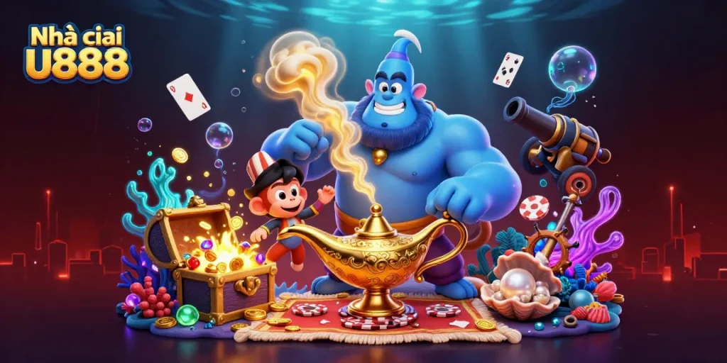 Experience thrilling gameplay at Nhà cái u888 with vibrant casino elements, captivating characters, and rich visuals.